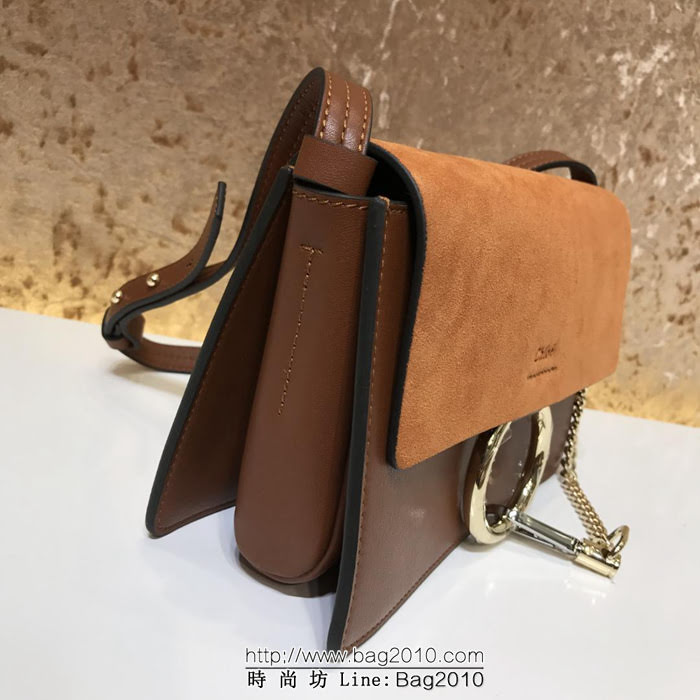 Chloe克洛伊 海外原單 Faye bag 牛皮拼麂皮 單肩斜挎包  ypk1154